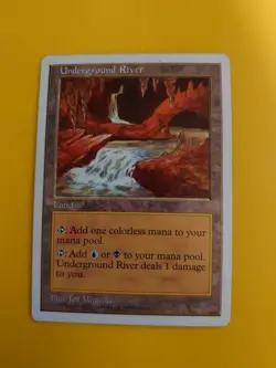 Underground River. Rare Land 5th Edition Old Vintage. Magic the Gathering Card - Image 2