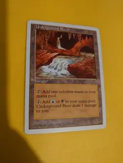 Underground River. Rare Land 5th Edition Old Vintage. Magic the Gathering Card - Image 5