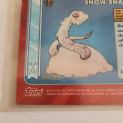 MetaZoo Topps Chrome #61 SNOW SNAKE Serialized 66/99 Green Refractor Card - Image 3