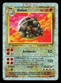 Golem 24/110 Reverse Holo Rare Legendary Collection Pokemon Card - Image 1