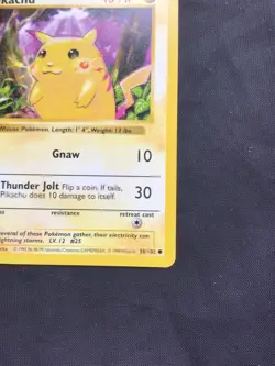 Pokemon Cards: Base Set Shadowless Common: Red Cheek Pikachu 58/102 - Image 4
