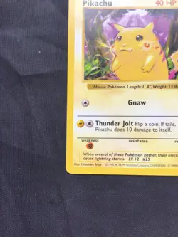Pokemon Cards: Base Set Shadowless Common: Red Cheek Pikachu 58/102 - Image 5