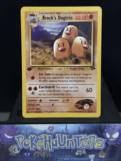 Pokemon Card Brock's Dugtrio 22/132 Gym Challenge 1st Edition Near Mint - Image 1