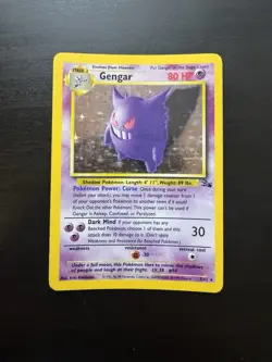 Gengar 5/62 Holo Rare Fossil Pokemon Card HP - Image 1