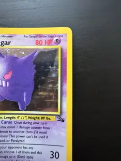 Gengar 5/62 Holo Rare Fossil Pokemon Card HP - Image 3