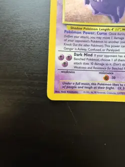 Gengar 5/62 Holo Rare Fossil Pokemon Card HP - Image 5