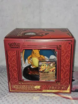 Charizard ex Super Premium Collection Display Figure W/Promo Cards - Image 1