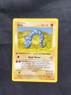 Pokemon Cards: Base Set 1st Edition Common: Onix 56/102 - Image 1