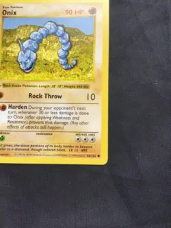 Pokemon Cards: Base Set 1st Edition Common: Onix 56/102 - Image 4