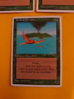 Birds of Paradise x3 Mana Birds. 4th Ed.Old Vintage. Magic the Gathering 3 Card - Image 2
