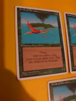 Birds of Paradise x3 Mana Birds. 4th Ed.Old Vintage. Magic the Gathering 3 Card - Image 5
