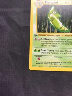 Pokemon Cards: Base Set 1st Edition Common: Metapod 54/102 - Image 5