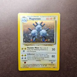 Magneton 9/102 Pokemon Base Set Holo Rare Card - MP - Image 1