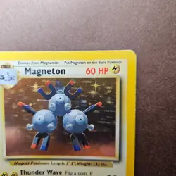 Magneton 9/102 Pokemon Base Set Holo Rare Card - MP - Image 3