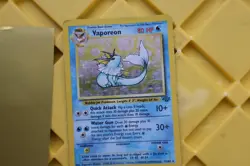 Pokemon TCG Vaporeon Holo Rare Card Jungle, 12/64, First Edition - Image 2