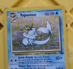 Pokemon TCG Vaporeon Holo Rare Card Jungle, 12/64, First Edition - Image 4