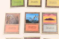 Magic: The Gathering Lot Of 18 Unlimited Lands 6 Swamp 5 Island 4 Mountain - Image 3