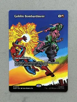 Goblin Bombardment #23 Borderless Regular Mythic MTG Marvel Spider-Man - Image 1
