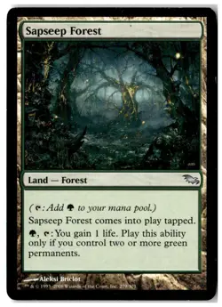 MTG Sapseep Forest - Shadowmoor Heavily Played English Playset (x4) - Image 1
