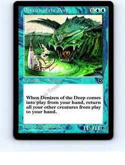 Denizen of the Deep # Rare Portal Second Age MTG NP Near Mint or Better - Image 1