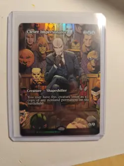 Foil Clever Impersonator (Borderless) 0008 NM Spiderman MTG Magic The Gathering - Image 1