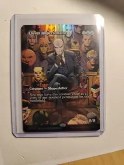 Foil Clever Impersonator (Borderless) 0008 NM Spiderman MTG Magic The Gathering - Image 2