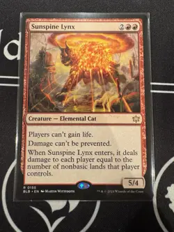 Sunspine Lynx Rare Elemental Cat Creature Bloomburrow, Magic the Gathering - Image 1