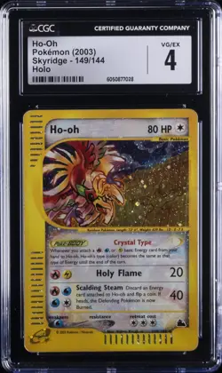 2003 POKEMON SKYRIDGE HOLO #149/144 HO-OH CGC 4 - Image 1