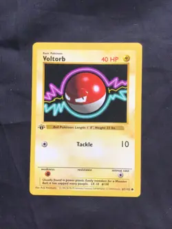 Pokemon Cards: Base Set 1st Edition Common: Voltorb 67/102 - Image 1