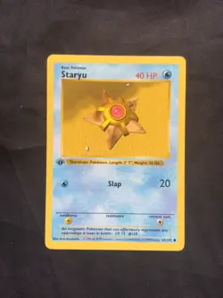 Pokemon Cards: Base Set 1st Edition Common: Staryu 65/102 - Image 1