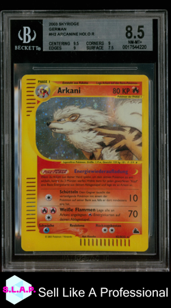 ARCANINE POKEMON H2/H32 2003 SKYRIDGE HOLO GERMAN BGS 8.5 - Image 1