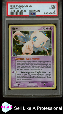 MEW-HOLO LEGEND MAKER-GERMAN POKEMON EX LEGEND MAKER 2006 10 PSA 9 - Image 1