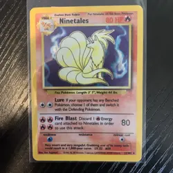 Ninetails Pokemon TCG Base Set 12/102 Holo Unlimited Holo Rare MP - Image 1