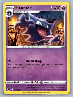 Haunter 65/196 Lost Origin Uncommon Pokemon TCG 2022 - Image 1