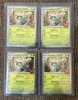 Sinistcha 022/167 Cosmos Holo Rare x4- Pokemon TCG Halloween Trick Or Trade 2024 - Image 1