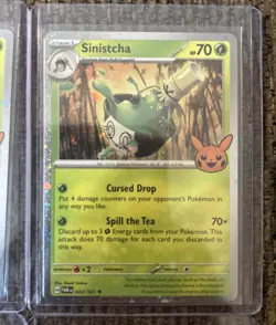 Sinistcha 022/167 Cosmos Holo Rare x4- Pokemon TCG Halloween Trick Or Trade 2024 - Image 3