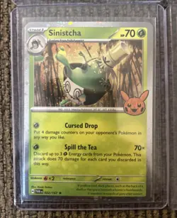 Sinistcha 022/167 Cosmos Holo Rare x4- Pokemon TCG Halloween Trick Or Trade 2024 - Image 5