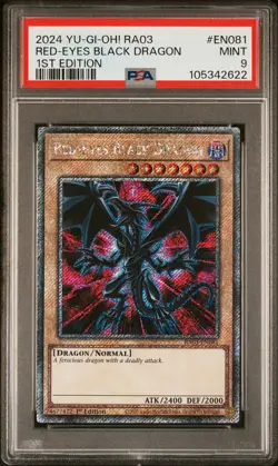 2024 YU-GI-OH! RA03-QUARTER CENTURY BONANZA 1ST ED RED-EYES BLACK DRAGON PSA 9 - Image 1