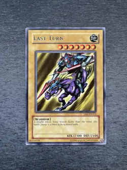 YuGiOh! Gaia The Fierce Knight / Last Turn DB1 - Error Misprint Wrong Name LP - Image 1