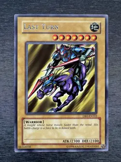 YuGiOh! Gaia The Fierce Knight / Last Turn DB1 - Error Misprint Wrong Name LP - Image 2