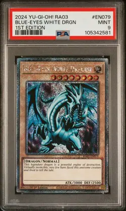 2024 YU-GI-OH! RA03-QUARTER CENTURY BONANZA 1ST ED BLUE-EYES WHITE DRAGON PSA 9 - Image 1