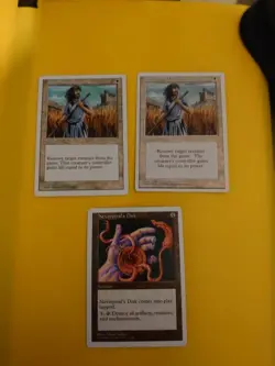 Swords to plowshares x2 & nevinyrral's disk Old Vintage Magic the Gathering Card - Image 1