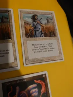 Swords to plowshares x2 & nevinyrral's disk Old Vintage Magic the Gathering Card - Image 5
