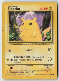 Pikachu - (E3 Stamped) - 058/102 - Misc Cards & Products - PTCG - DAMAGED - Image 1