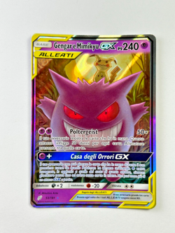 Pokemon Gengar & Mimikyu GX 53/181 Team Up Alleati Rare Card 2019 PSA Italiano - Image 1