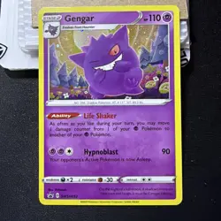 Galaxy Swirl Gengar SWSH052 SWSH Sword & Shield Promo Cards Holo Champions Path - Image 1