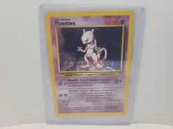 Pokemon Mewtwo TCG Base Set Holo Unlimited Rare Card 10/102 LP Condition - Image 2