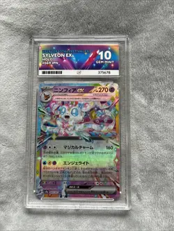 ACE 10 Sylveon EX Terastal Festival 069/187 Holo Japan Graded Pokemon Card Slab - Image 1