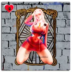 Zero Two Serial Numbered #/100 Goddess Story Waifu Gold Metal Anime Card Rare - Image 1