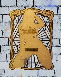 Zero Two Serial Numbered #/100 Goddess Story Waifu Gold Metal Anime Card Rare - Image 3